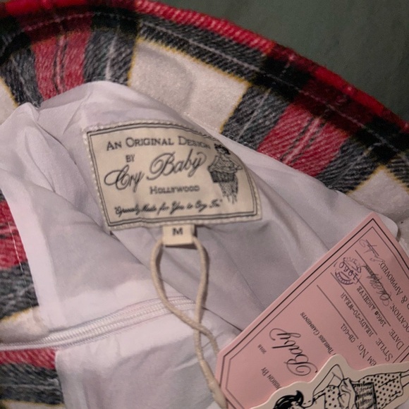 Rachel Plaid Red and Black Women's Skirt - Picture 8 of 10